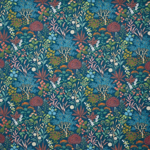 Tela estampado floral color azul Story 8795/725