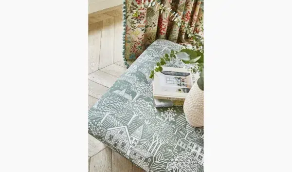 Tela bicolor Toile de Jouy color verde Novel 8793/616 - Imagen 8