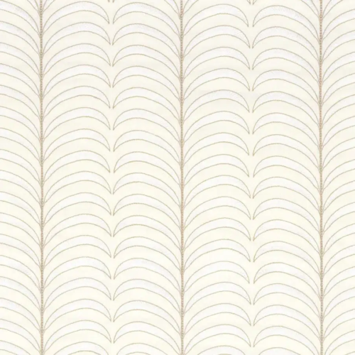 Tela bordada de palmeras color beige Plumeria 24520154