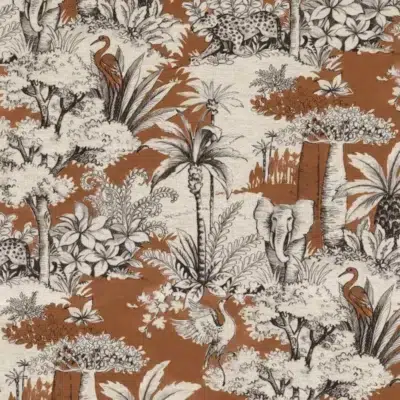 Tela de selva color marrón Passaro 24920445