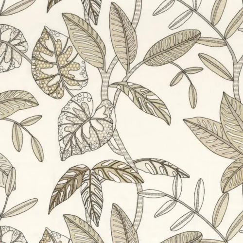 Tela bordada de estampado floral color beige Guarana 24440135