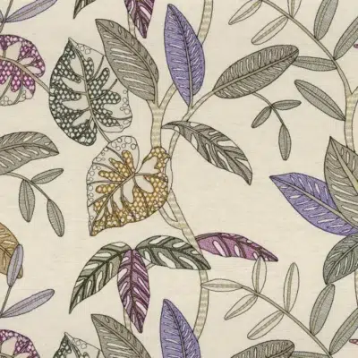 Tela bordada de estampado floral multicolor Guarana 24440480