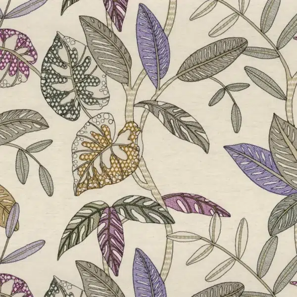 Tela bordada de estampado floral multicolor Guarana 24440480