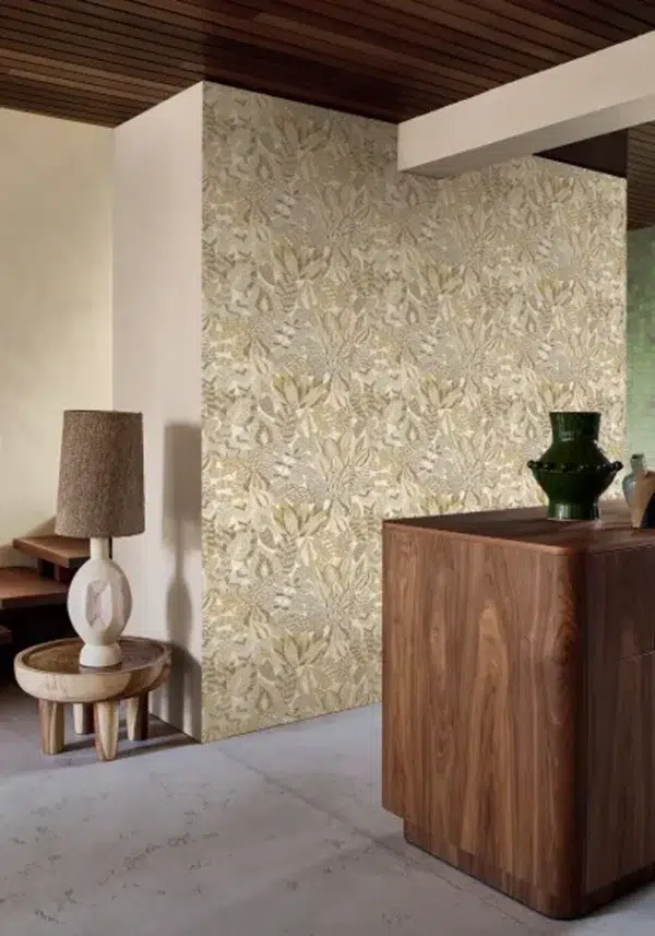 Papel pintado de hojas de color beige Alfabia 76691120 - Imagen 4