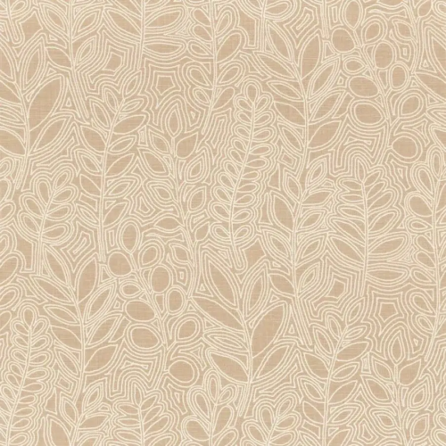 Papel pintado de hojas de color marrón Astragale 76680202