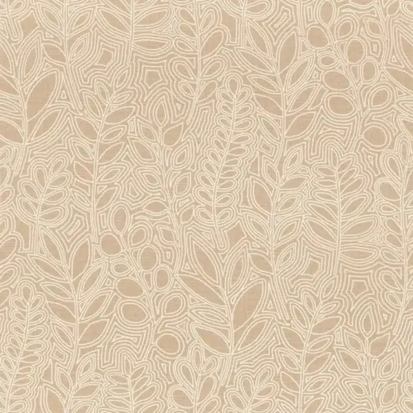 Papel pintado de hojas de color marrón Astragale 76680202