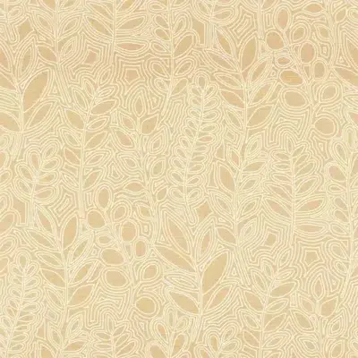 Papel pintado de hojas de color beige Astragale 76680304
