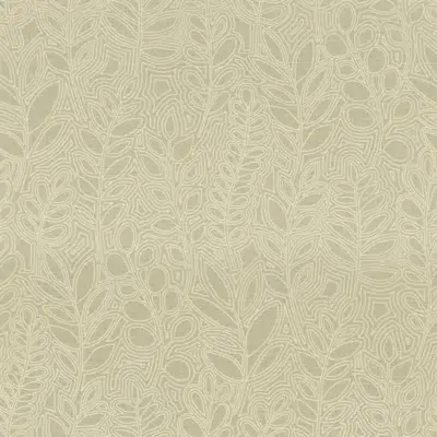 Papel pintado de hojas de color verde Astragale 76680406