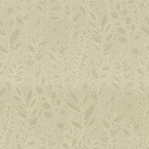 Papel pintado de hojas de color verde Astragale 76680406