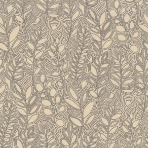 Papel pintado de hojas de color beige Astragale 76681018