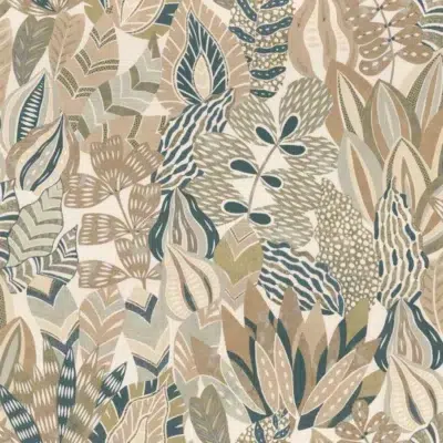 Papel pintado de hojas de color marrón Alfabia 76691222