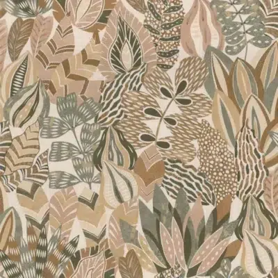 Papel pintado de hojas de color marrón Alfabia 76691324