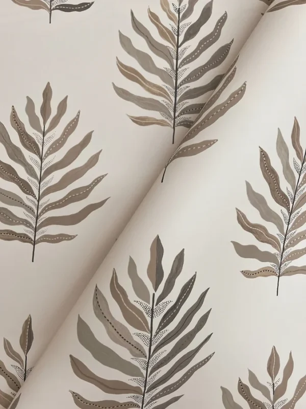 Papel pintado de hojas en color beige Miramar MT5601 - Imagen 8