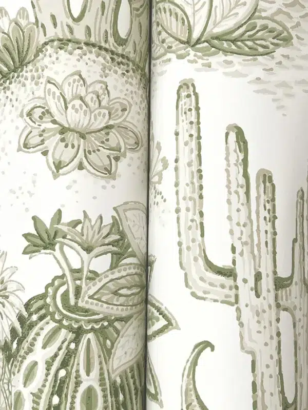 Papel pintado de estampado floral en color amarillo Lotus Land Cacti MT5635 - Imagen 17