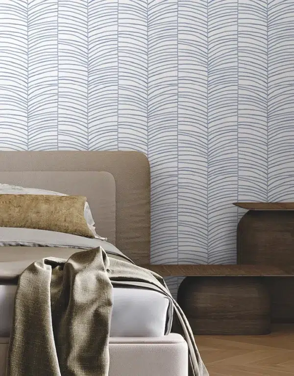 Papel pintado de hojas en color gris Cascade Palm Chevron MT5673 - Imagen 11