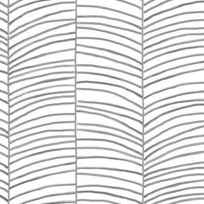 Papel pintado de hojas en color gris Cascade Palm Chevron MT5673