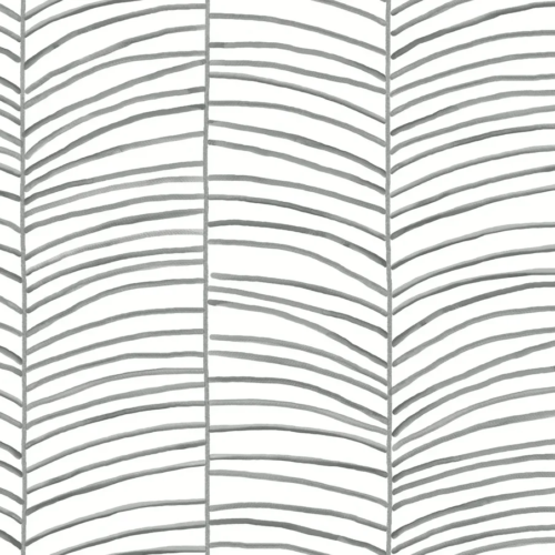 Papel pintado de hojas en color gris Cascade Palm Chevron MT5673