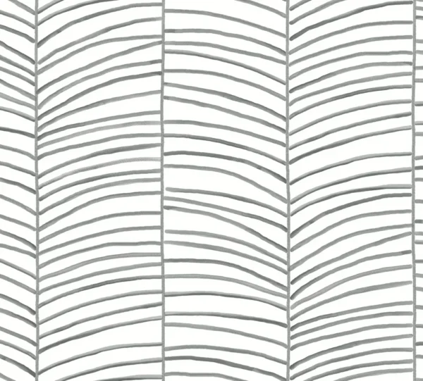 Papel pintado de hojas en color gris Cascade Palm Chevron MT5673