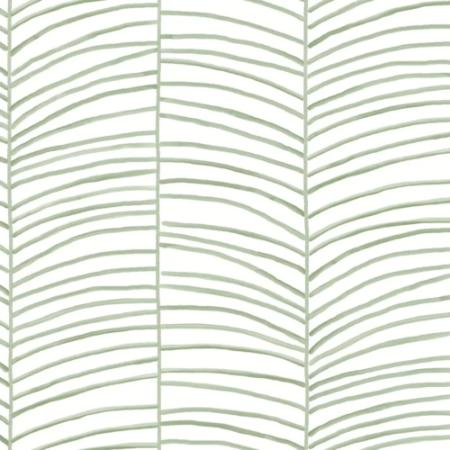 Papel pintado de hojas en color verde Cascade Palm Chevron MT5674