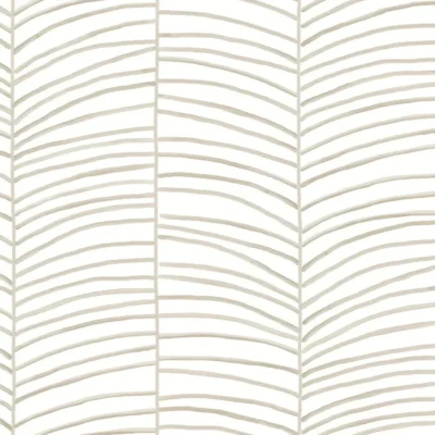Papel pintado de hojas en color beige Cascade Palm Chevron MT5675