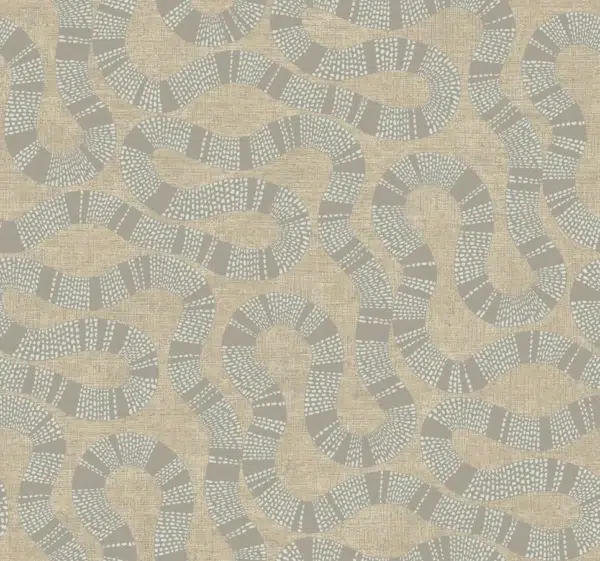 Papel pintado abstracto de color beige Ophidia AB3003