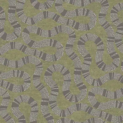 Papel pintado abstracto de color verde Ophidia AB3005