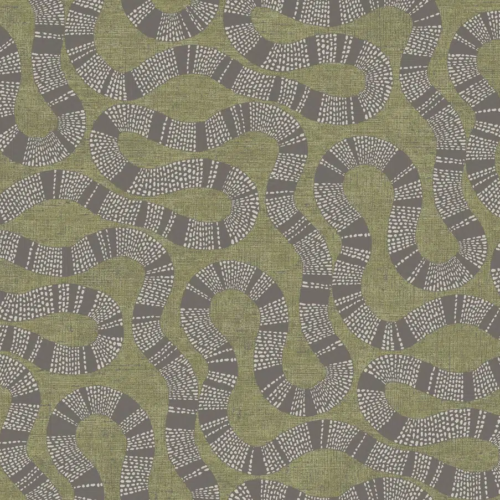 Papel pintado abstracto de color verde Ophidia AB3005
