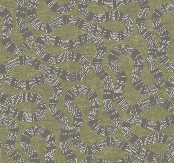 Papel pintado abstracto de color verde Ophidia AB3005
