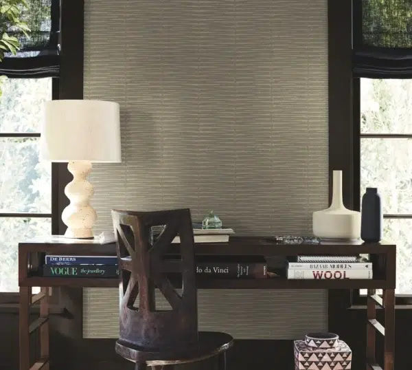 Papel pintado símil fibras naturales de color gris Iringa AB3051 - Imagen 6