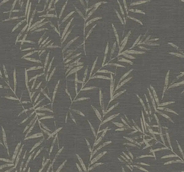 Papel pintado bamboo de color negro Allerton Bamboo AB3061