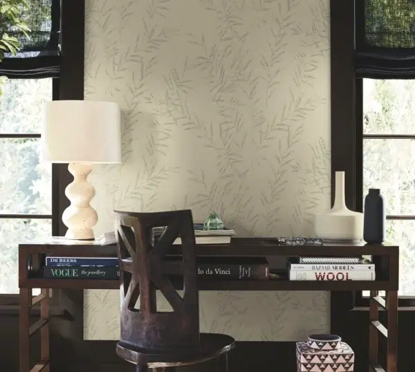 Papel pintado bamboo de color marfil Allerton Bamboo AB3065 - Imagen 9