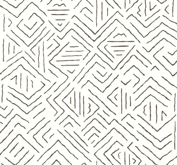 Papel pintado abstracto de color negro Sirih AB3081