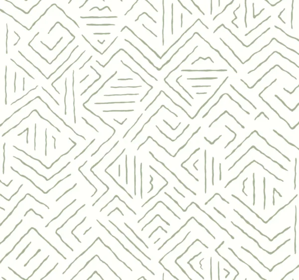 Papel pintado abstracto de color verde Sirih AB3082