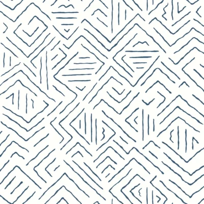 Papel pintado abstracto de color azul Sirih AB3083