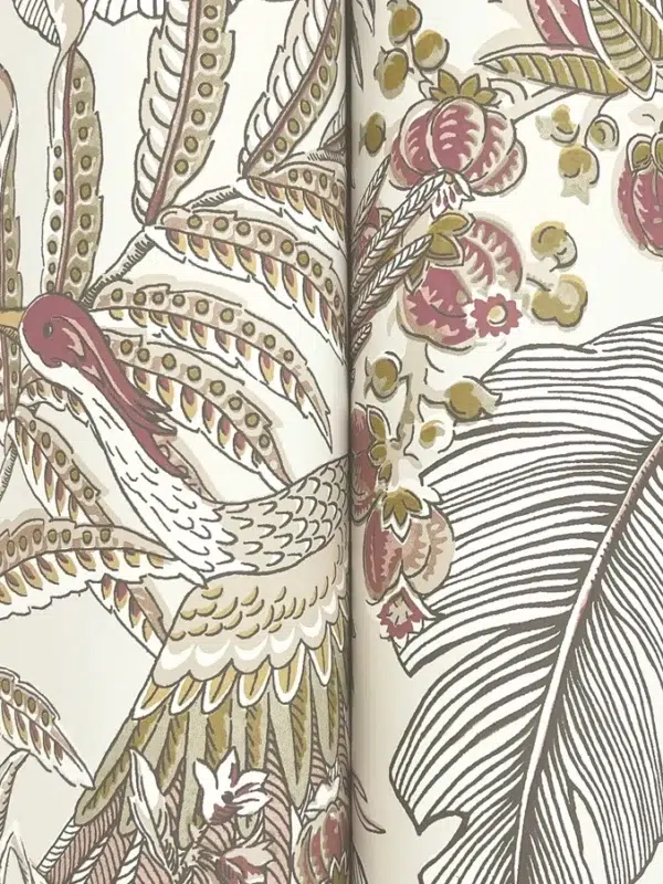 Papel pintado estampado floral de color beige Heronwood AB3101 - Imagen 5