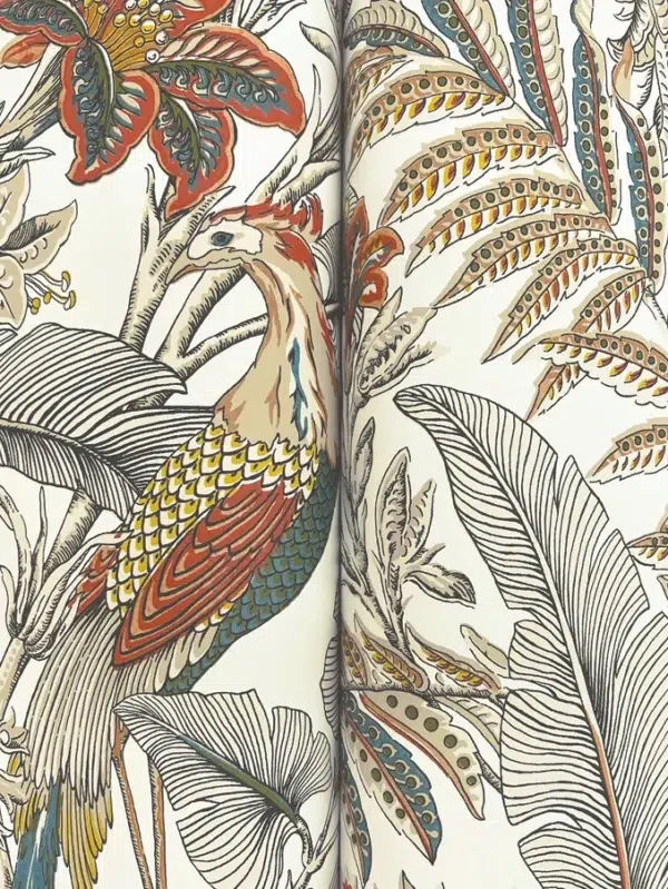 Papel pintado estampado floral de color beige Heronwood AB3101 - Imagen 8