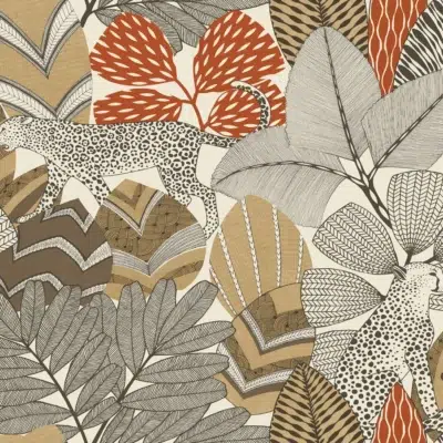 Papel pintado selva de color marrón Namiri AB3111