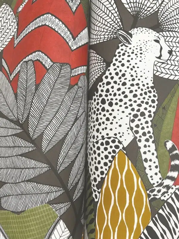 Papel pintado selva de color marrón Namiri AB3112 - Imagen 5