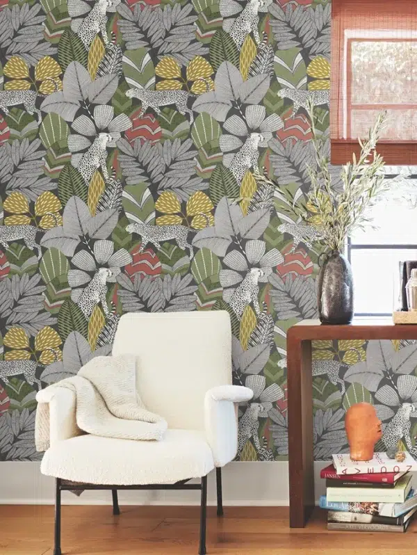 Papel pintado selva de color marrón Namiri AB3112 - Imagen 4