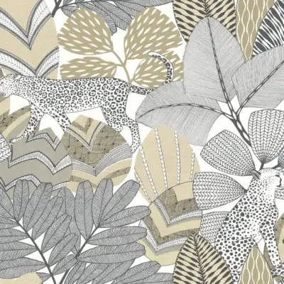Papel pintado selva de color gris Namiri AB3113