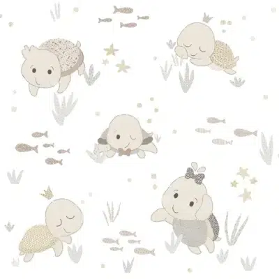 Papel pintado infantil en color beige Happy08 14851