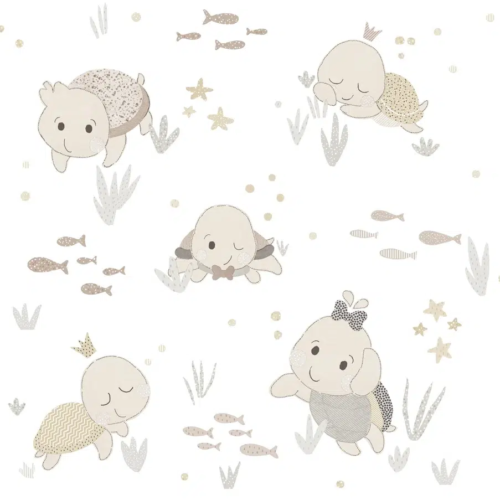 Papel pintado infantil en color beige Happy08 14851