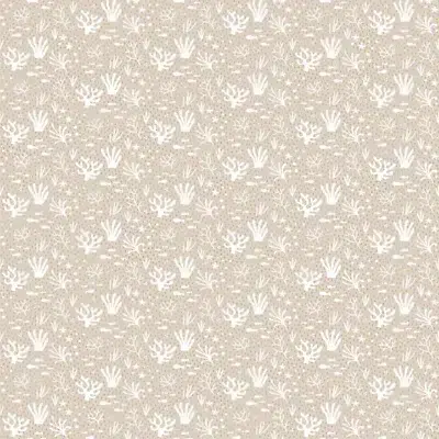 Papel pintado de corales en color beige Happy07 14855
