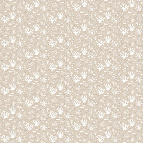 Papel pintado de corales en color beige Happy07 14855