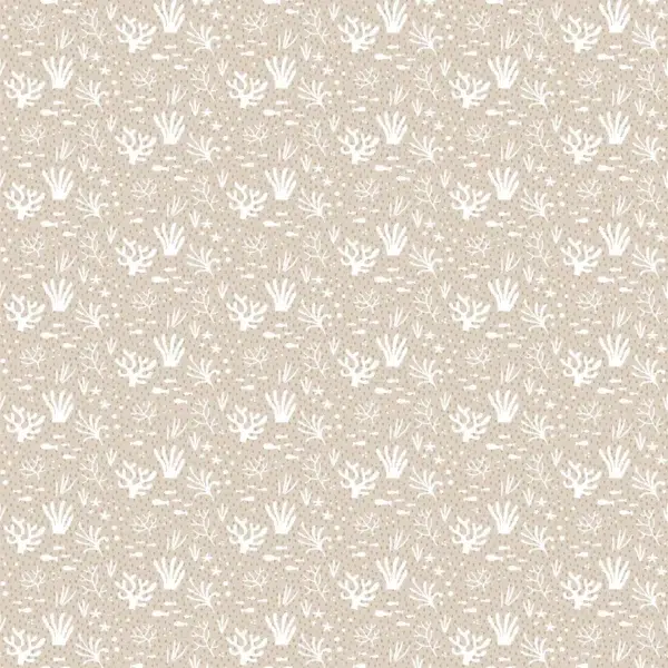 Papel pintado de corales en color beige Happy07 14855