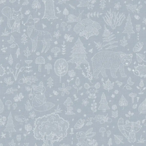 Papel pintado infantil en color azul Happy18 14806