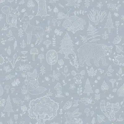Papel pintado infantil en color azul Happy18 14806