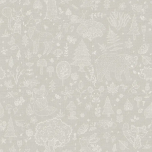 Papel pintado infantil en color gris Happy18 14807