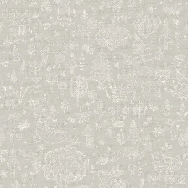 Papel pintado infantil en color gris Happy18 14807