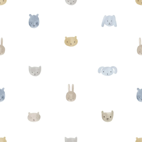 Papel pintado infantil en color azul Happy17 14813